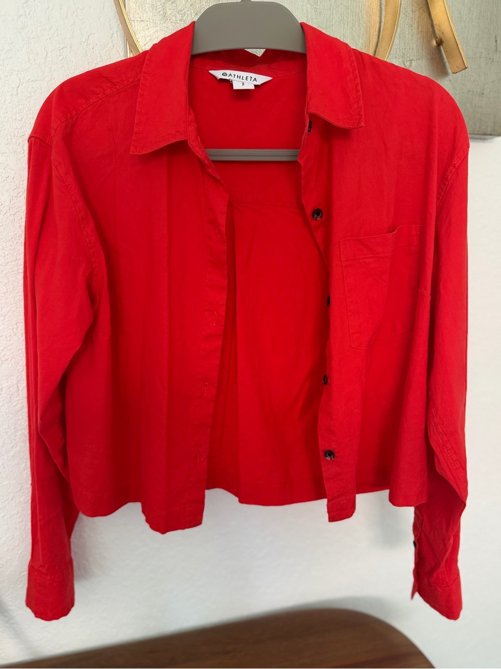 ATHLETA Midday Cropped Poplin shirt
